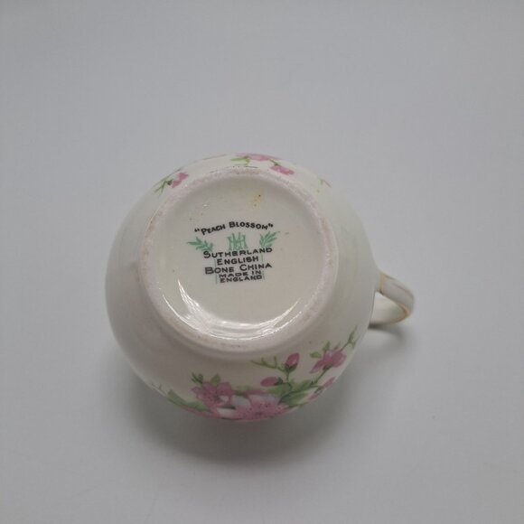 Royal Sutherland English Bone China Creamer Peach Blossom Floral - Picture 10 of 11
